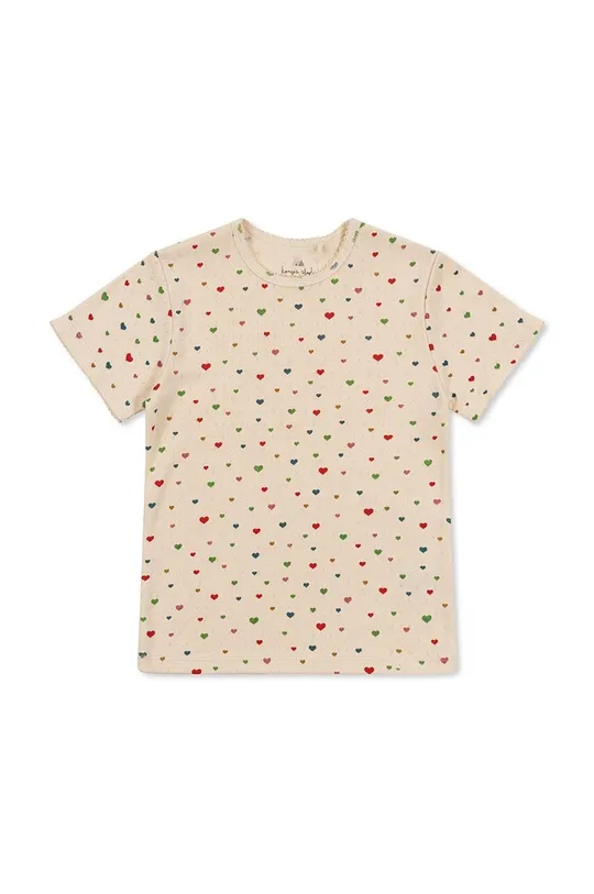 πολύχρωμο Παιδικό βαμβακερό μπλουζάκι Konges Sløjd Για κορίτσια