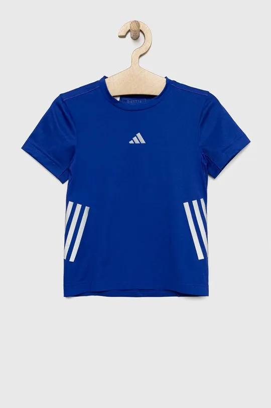 adidas t-shirt dziecięcy U RUN 3S niebieski