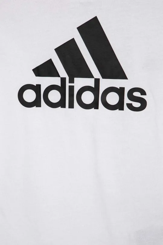 λευκό Παιδικό βαμβακερό μπλουζάκι adidas LK BL CO