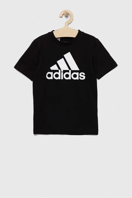 Dječja pamučna majica kratkih rukava adidas U BL crna