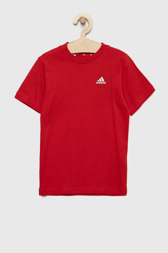 Παιδικό μπλουζάκι adidas U SL κόκκινο
