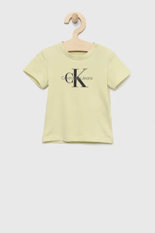 zelena Otroška kratka majica Calvin Klein Jeans Otroški