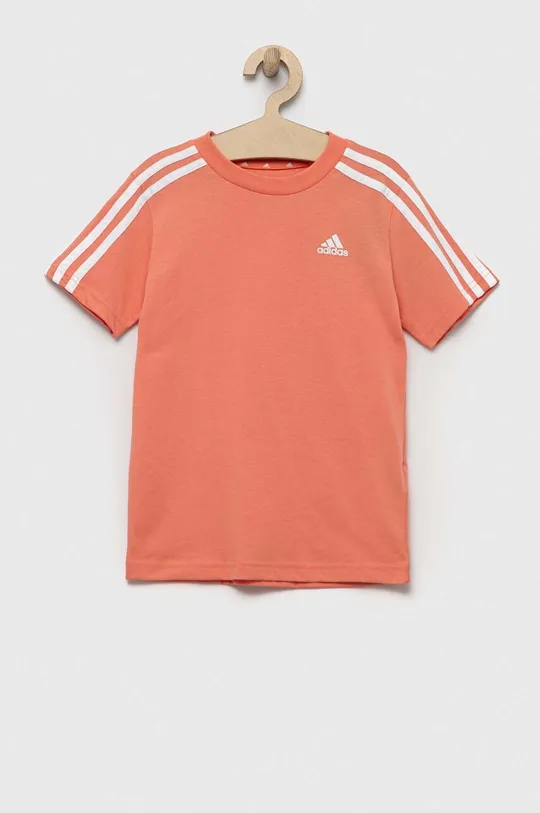 помаранчевий Дитяча бавовняна футболка adidas U 3S Дитячий