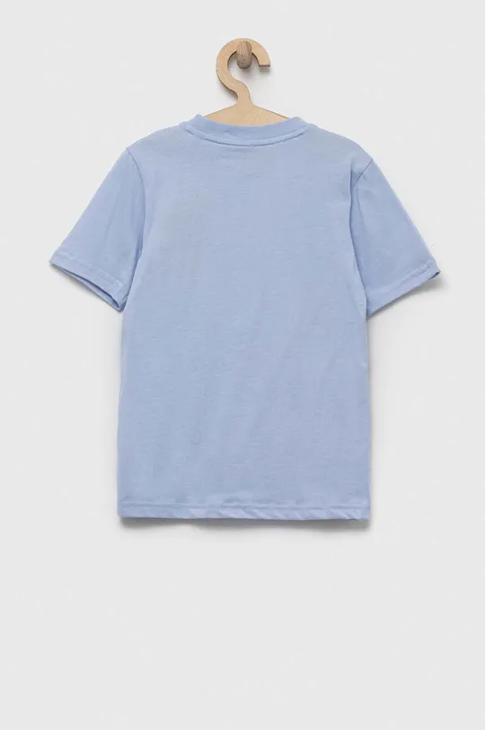 Дитяча бавовняна футболка adidas U BL блакитний