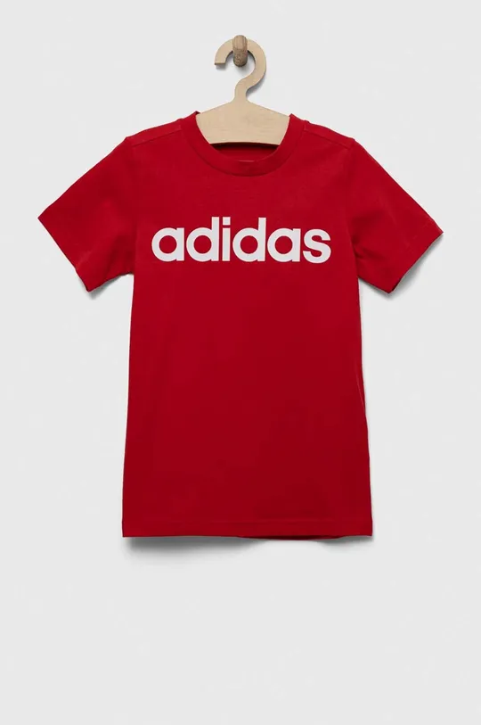 czerwony adidas t-shirt bawełniany dziecięcy U LIN Dziecięcy