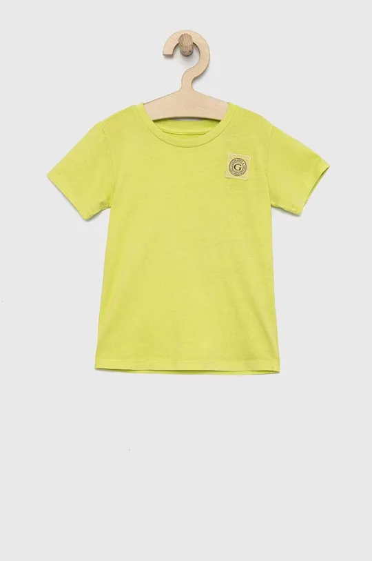 zelena Otroška bombažna kratka majica Guess Otroški