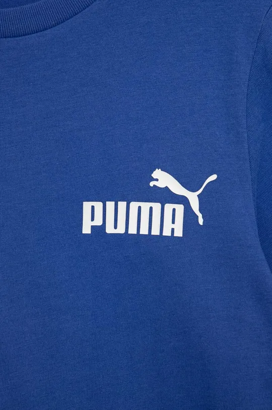 μπλε Παιδικό βαμβακερό μπλουζάκι Puma ESS Small Logo Tee B