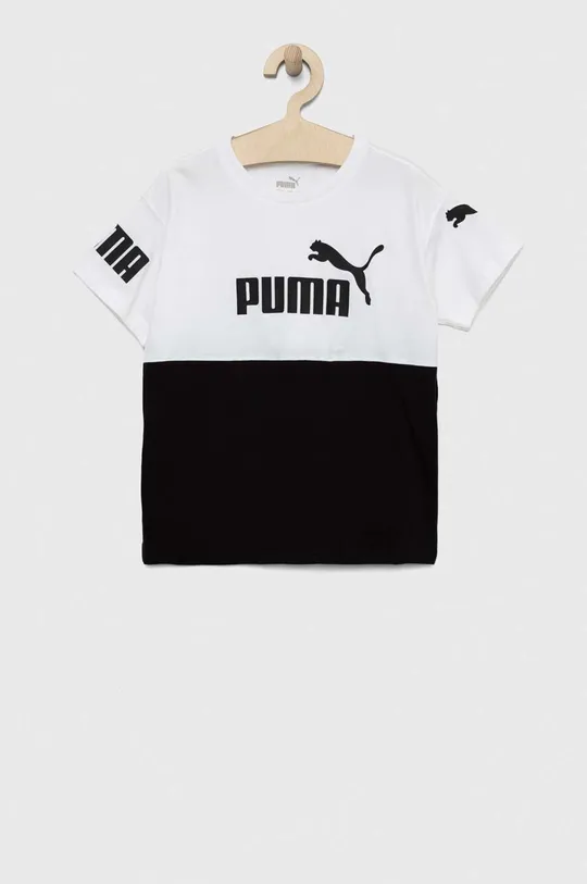 bela Otroška bombažna kratka majica Puma PUMA POWER Tee B Otroški