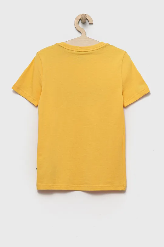 Παιδικό βαμβακερό μπλουζάκι Puma ESS Logo Tee B κίτρινο