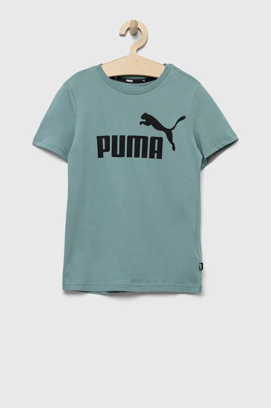 πράσινο Παιδικό βαμβακερό μπλουζάκι Puma ESS Logo Tee B Παιδικά