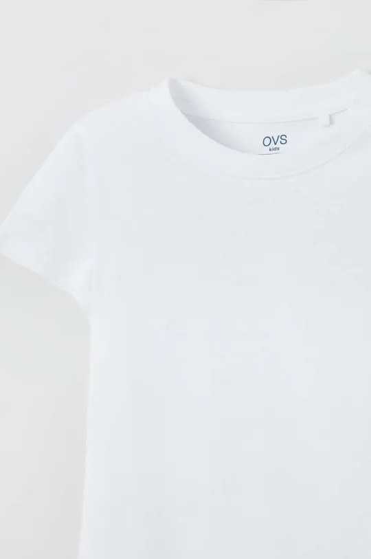 Dječja pamučna majica kratkih rukava OVS bijela