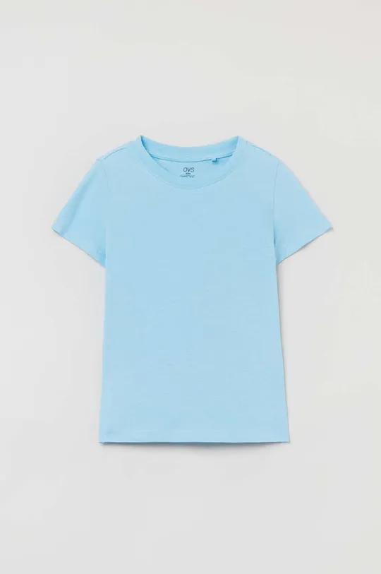 μπλε Παιδικό βαμβακερό μπλουζάκι OVS Παιδικά