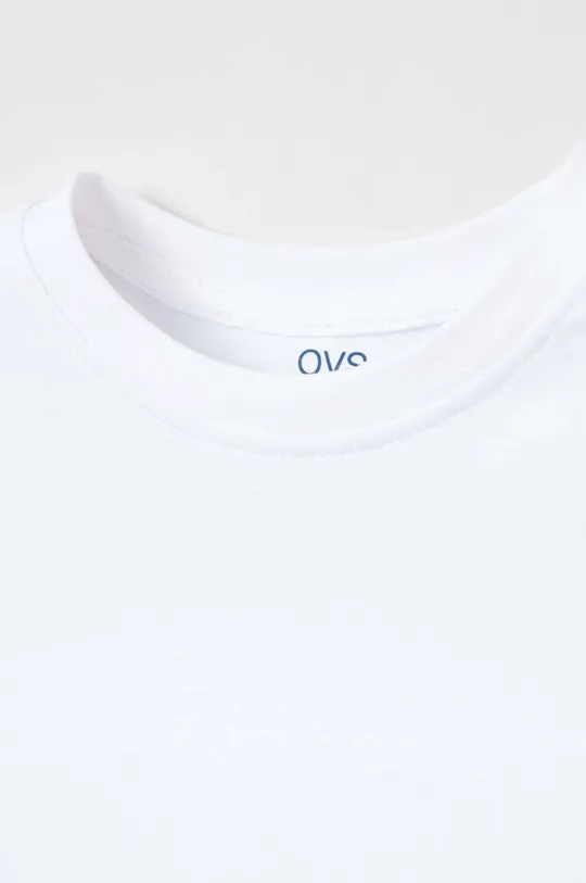 Детская хлопковая футболка OVS белый