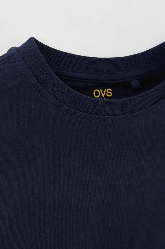 Παιδικό βαμβακερό μπλουζάκι OVS μπλε