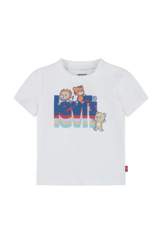biały Levi's t-shirt bawełniany dziecięcy Dziecięcy