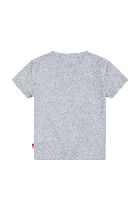 Detské bavlnené tričko Levi's sivá