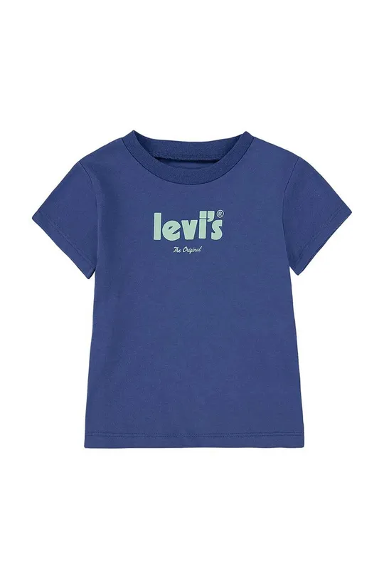 granatowy Levi's t-shirt bawełniany dziecięcy Dziecięcy