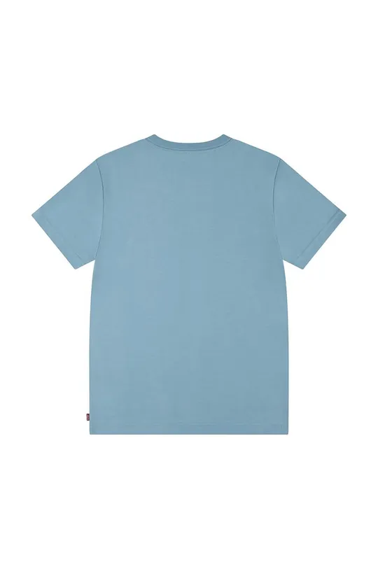 Otroška bombažna kratka majica Levi's modra