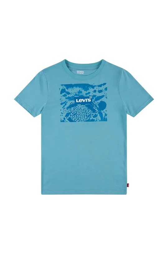 plava Dječja pamučna majica kratkih rukava Levi's Dječji