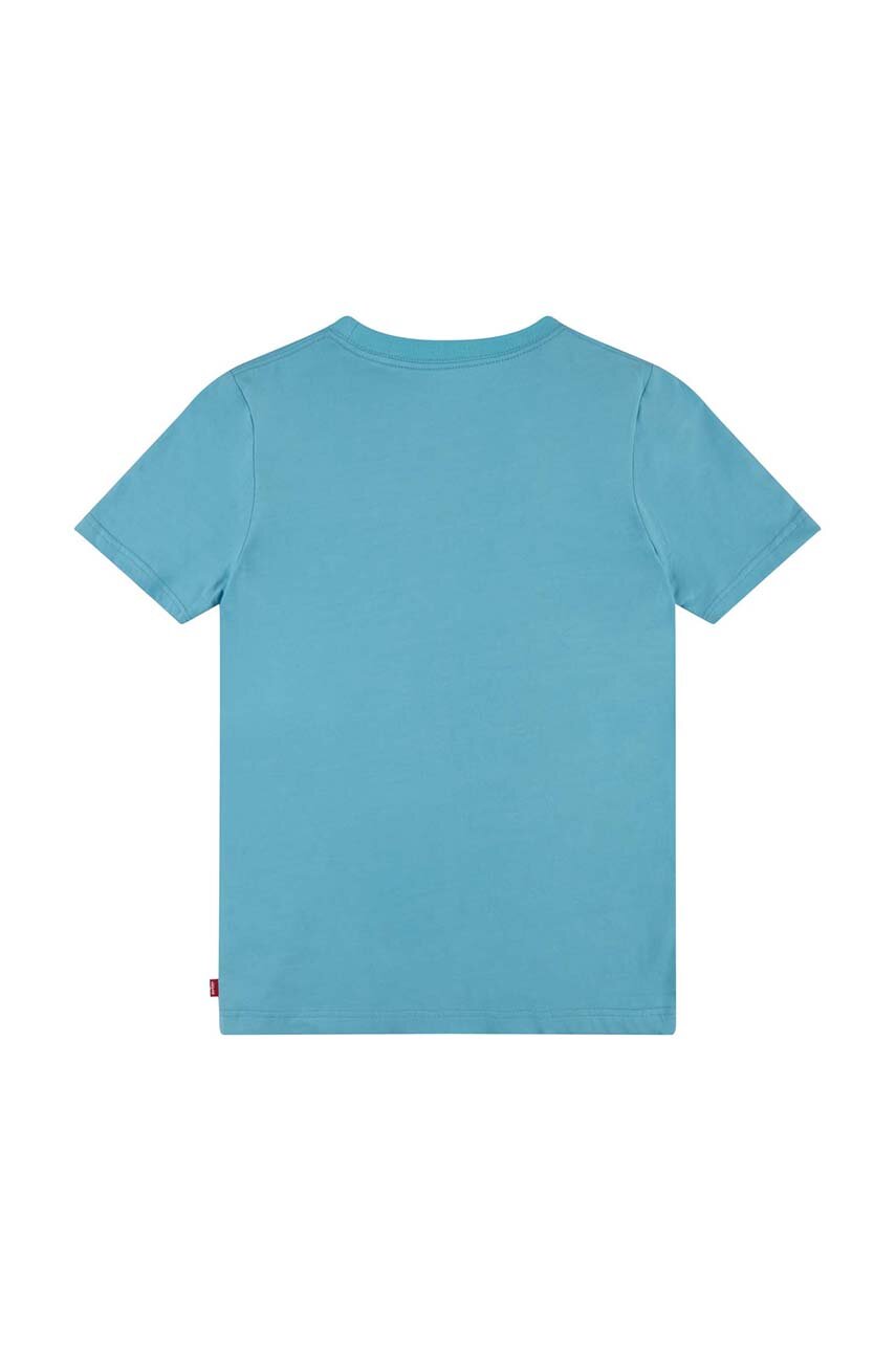 Levi's tshirt bawełniany dziecięcy kolor niebieski z nadrukiem