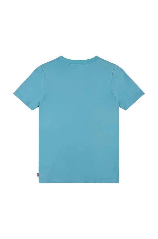 Детская хлопковая футболка Levi's голубой