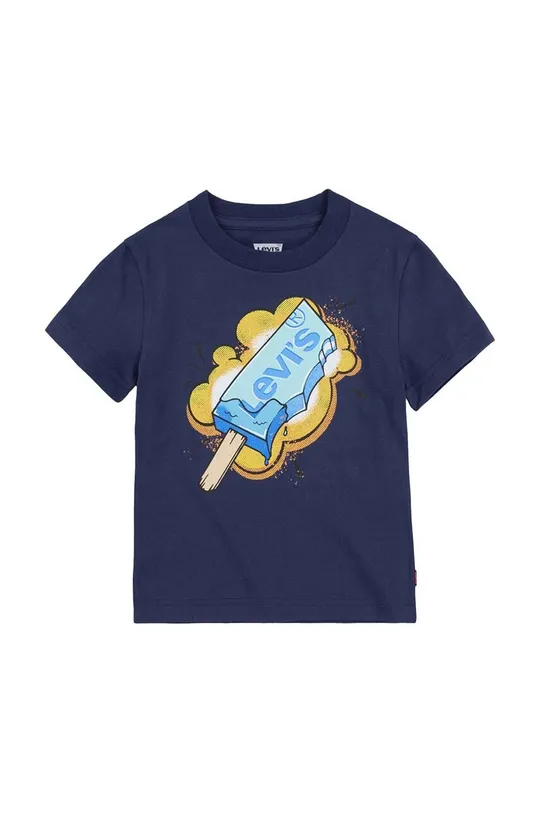 σκούρο μπλε Παιδικό βαμβακερό μπλουζάκι Levi's Παιδικά