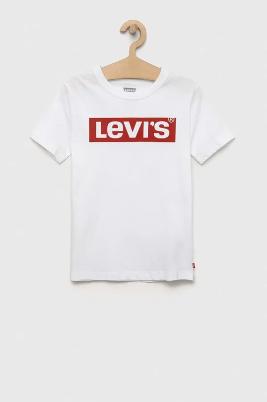 λευκό Παιδικό βαμβακερό μπλουζάκι Levi's Παιδικά