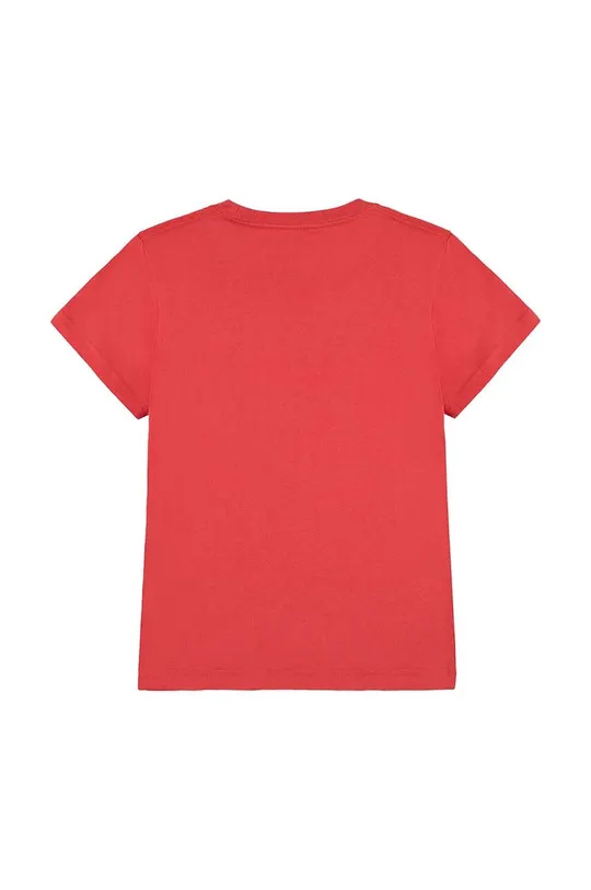 Дитяча бавовняна футболка Levi's червоний