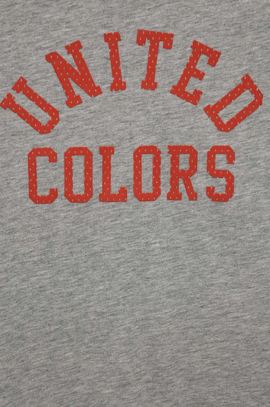 Παιδικό βαμβακερό μπλουζάκι United Colors of Benetton γκρί