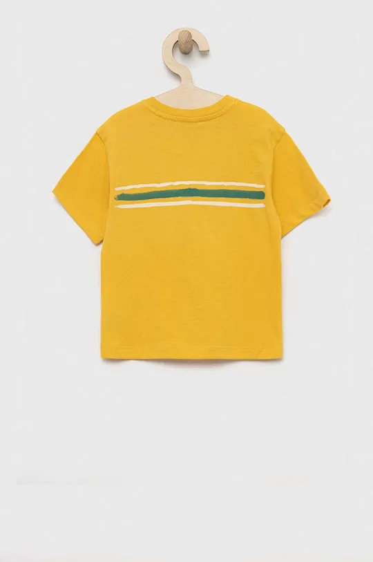United Colors of Benetton gyerek pamut póló sárga