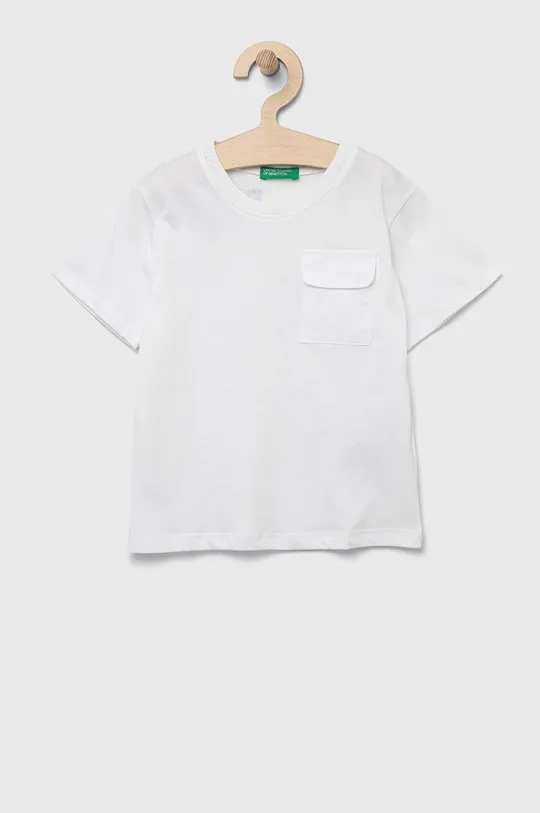 белый Детская хлопковая футболка United Colors of Benetton Детский