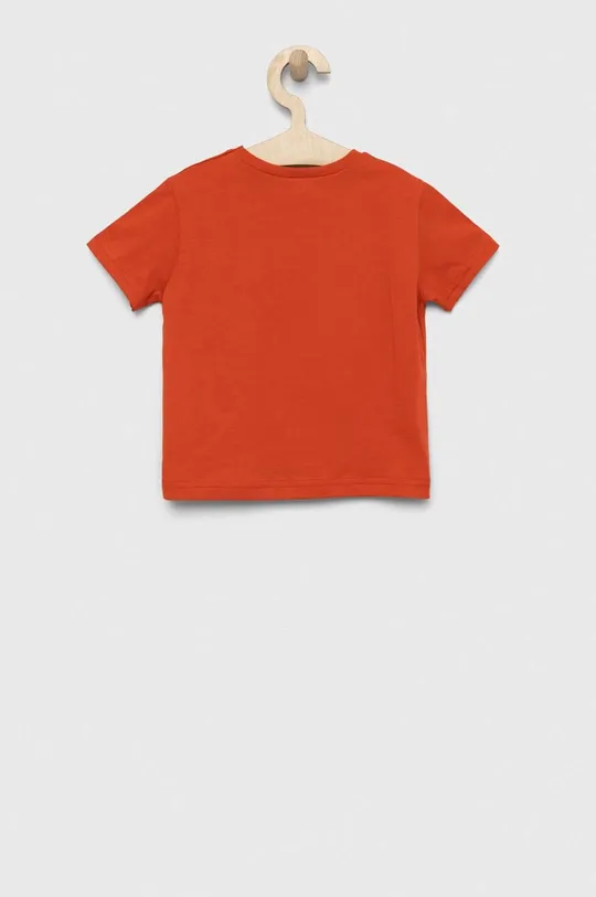 Detské bavlnené tričko United Colors of Benetton červená