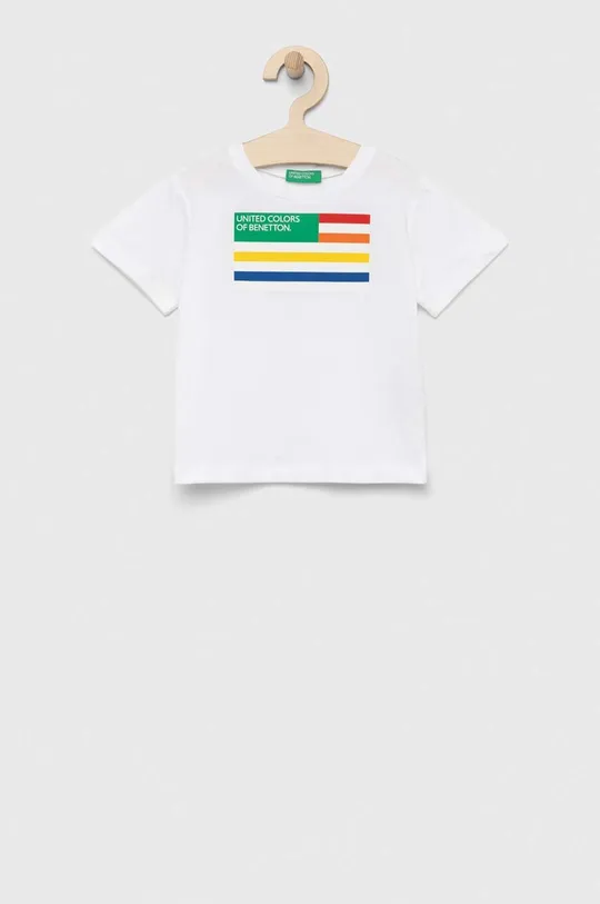 λευκό Παιδικό βαμβακερό μπλουζάκι United Colors of Benetton Παιδικά