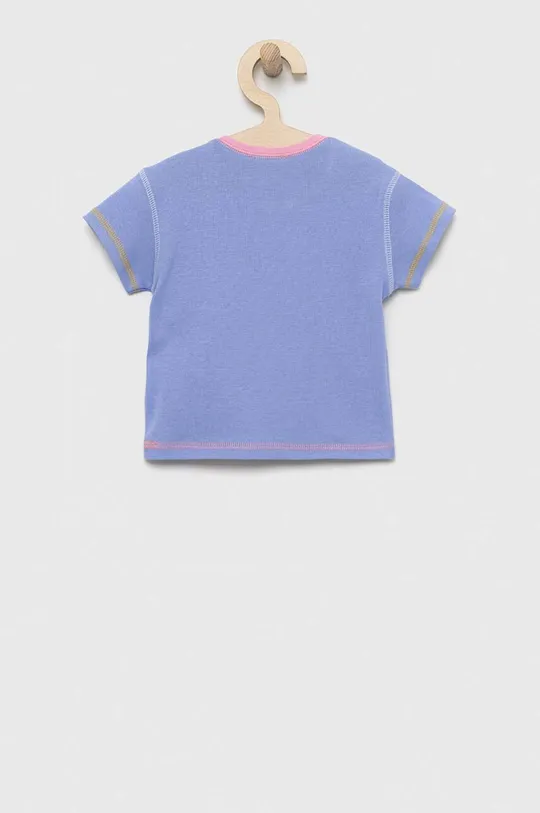 Παιδικό βαμβακερό μπλουζάκι United Colors of Benetton μωβ