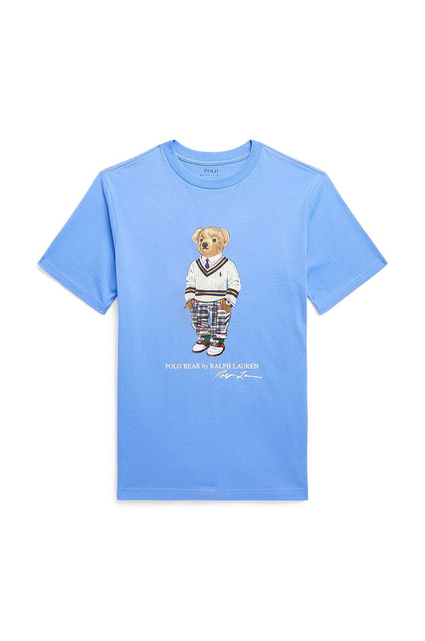 kék Polo Ralph Lauren gyerek pamut póló Gyerek