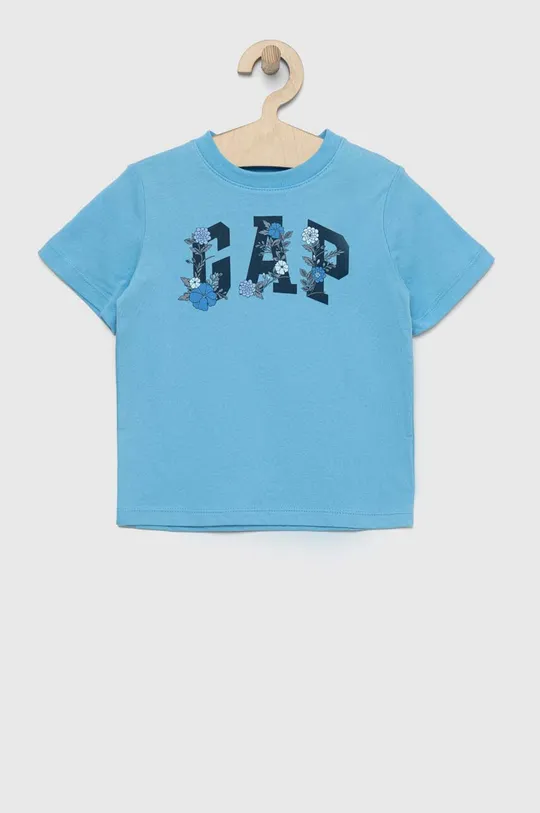 μπλε Παιδικό βαμβακερό μπλουζάκι GAP Παιδικά