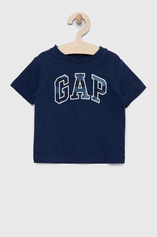 granatowy GAP t-shirt bawełniany dziecięcy Dziecięcy