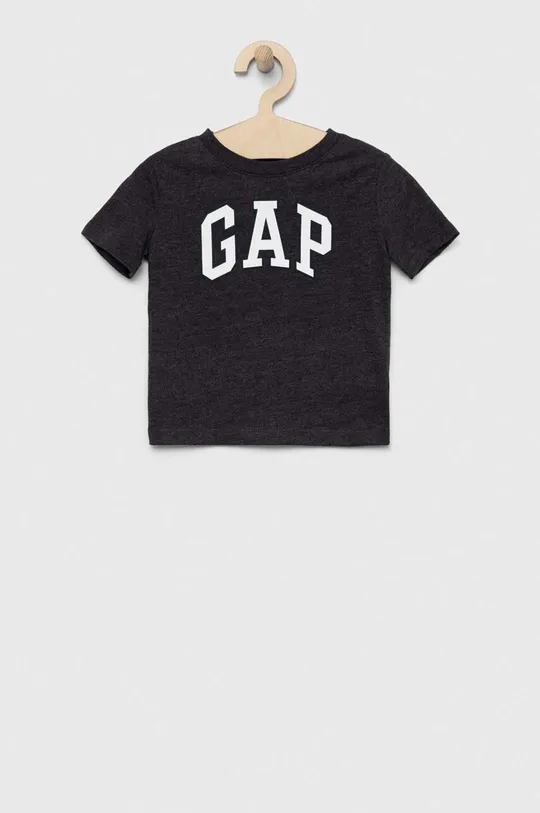 črna Otroška bombažna kratka majica GAP Otroški