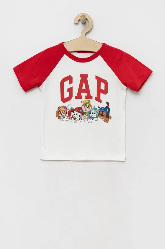 crvena Dječja majica kratkih rukava GAP x Paw Patrol Dječji