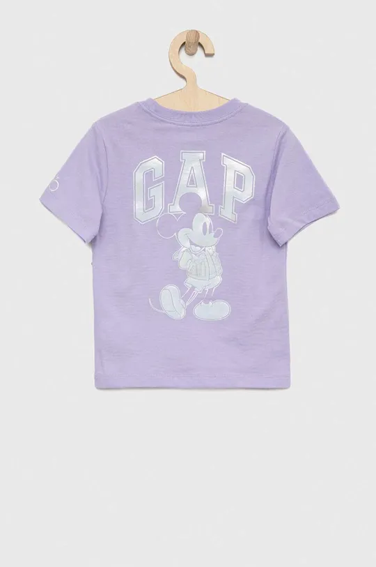 GAP t-shirt bawełniany dziecięcy x Disney fioletowy