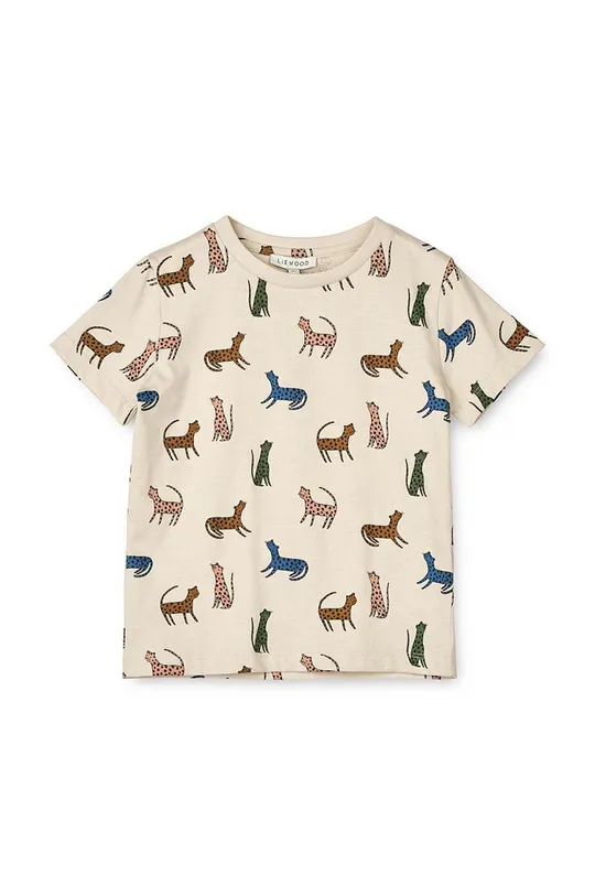 Liewood t-shirt bawełniany dziecięcy beżowy