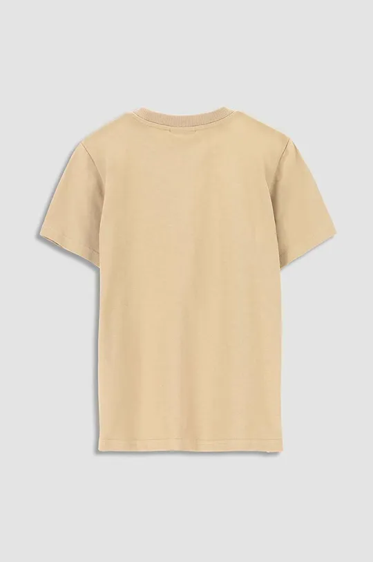 Παιδικό βαμβακερό μπλουζάκι Coccodrillo μπεζ