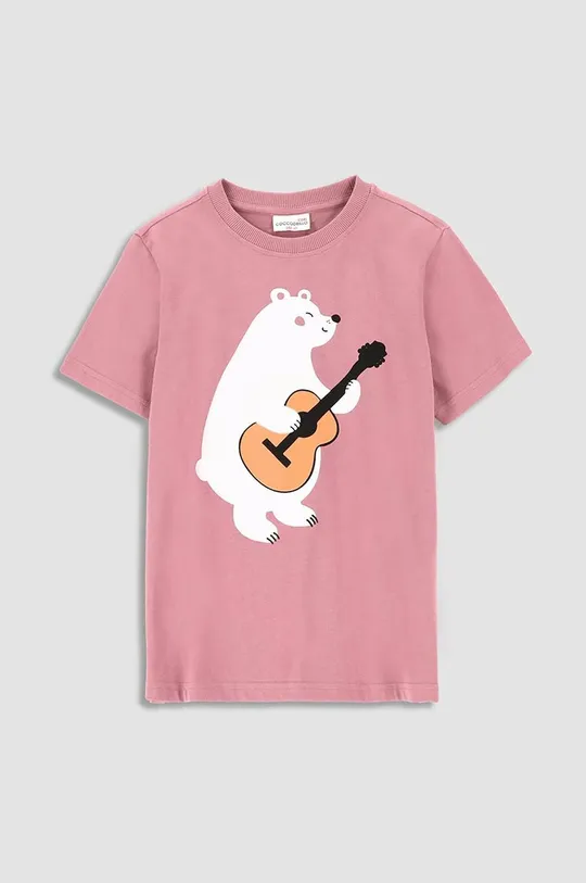 ροζ Παιδικό βαμβακερό μπλουζάκι Coccodrillo Παιδικά