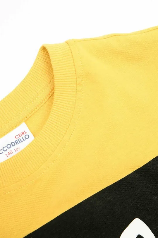 žltá Detské bavlnené tričko Coccodrillo