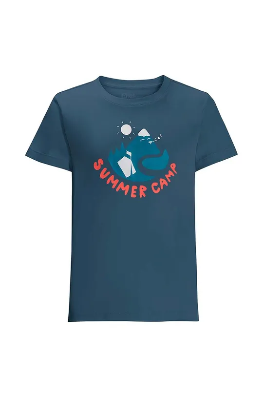 granatowy Jack Wolfskin t-shirt dziecięcy SUMMER CAMP T K Dziecięcy