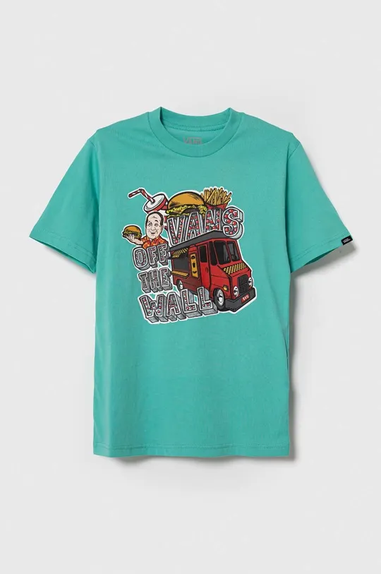 τιρκουάζ Παιδικό βαμβακερό μπλουζάκι Vans VAN DOREN BBQ SS WATERFALL Παιδικά