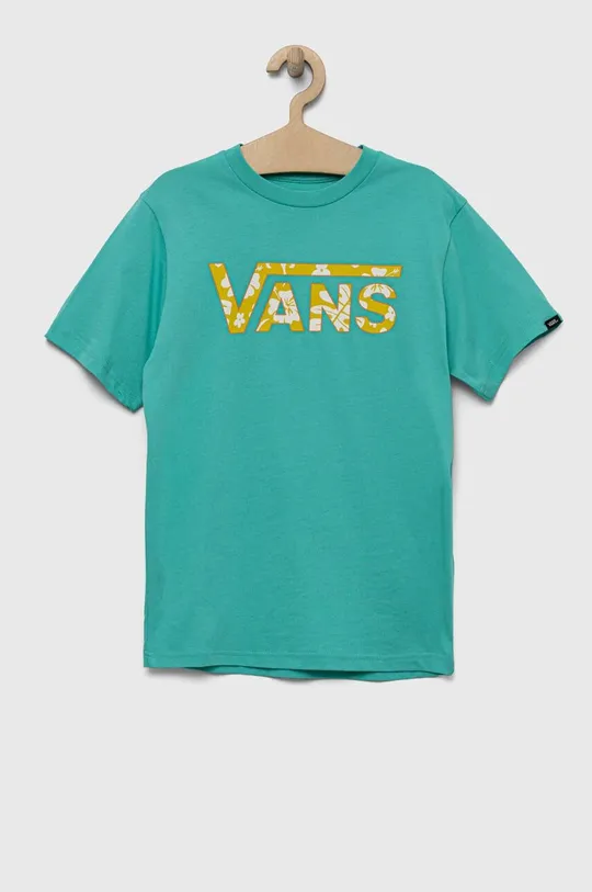 Παιδικό βαμβακερό μπλουζάκι Vans BY VANS CLASSIC LOGO WATERFALL/PASSI τιρκουάζ