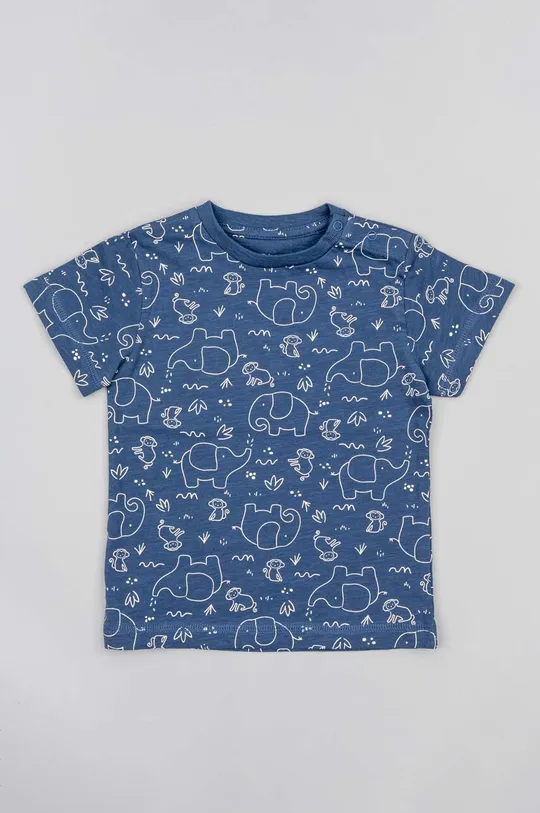 темно-синій Дитяча бавовняна футболка zippy Дитячий