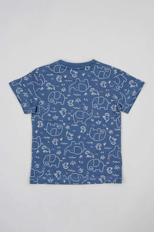 Otroška bombažna kratka majica zippy mornarsko modra