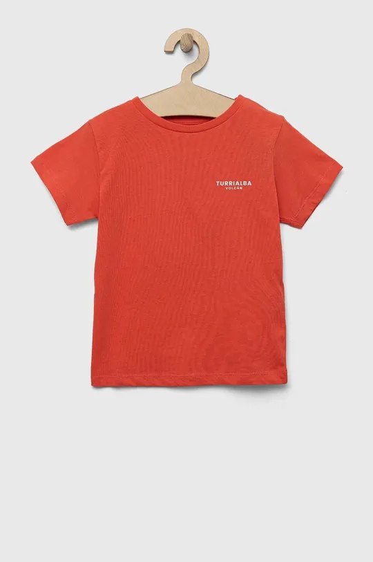 oranžna Otroška bombažna kratka majica zippy Otroški